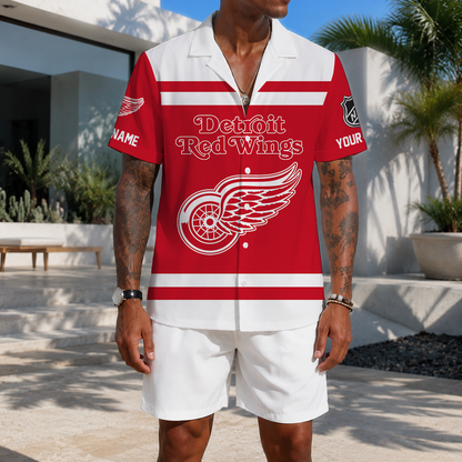 VIRAL EDITION - NEW CUSTOMIZED NHL22 DRW DETROIT RED WINGS UNISEX HAWAIIAN SHIRT