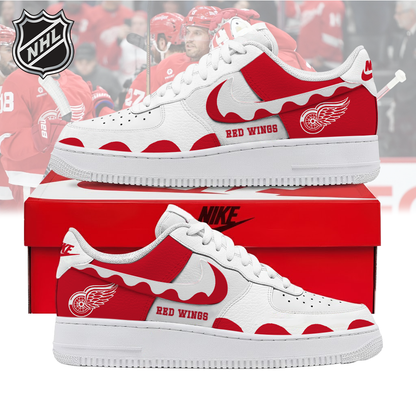 LIMITED EDITION - NEW CUSTOMIZED NHL22 DRW DETROIT RED WINGS AF1 SHOES