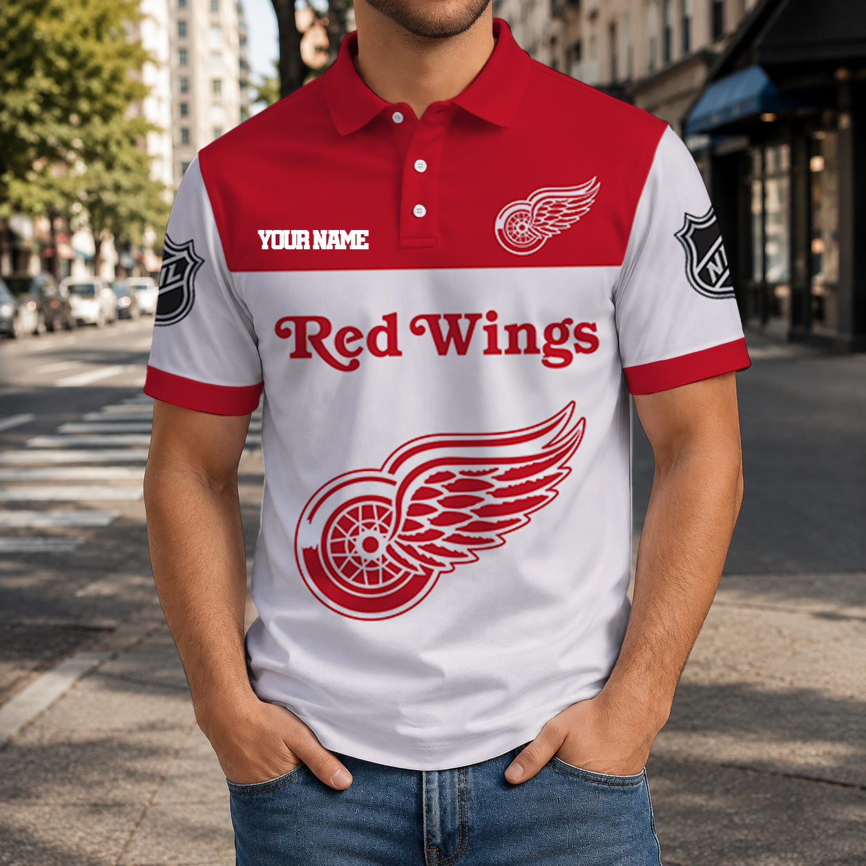 LIMITED EDITION - NEW CUSTOMIZED NHL22 DRW DETROIT RED WINGS T-SHIRT, POLO SHIRT, ZIP POLO SHIRT, SWEATSHIRT, HOODIE & ZIP HOODIE
