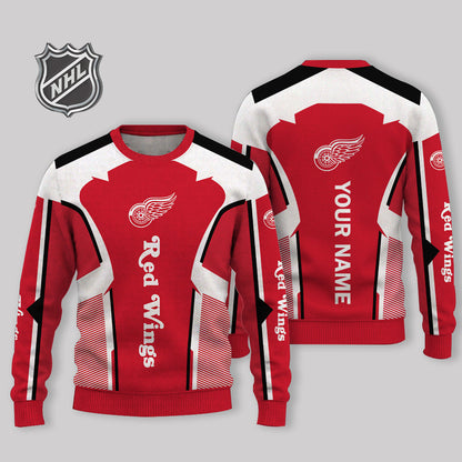 FINAL SALE - NEW CUSTOMIZED NHL22 DRW DETROIT RED WINGS UGLY SWEATER