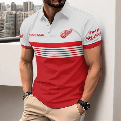 HOT DEAL - NEW CUSTOMIZED NHL22 DRW DETROIT RED WINGS POLO SHIRT, ZIP POLO SHIRT & T-SHIRTS