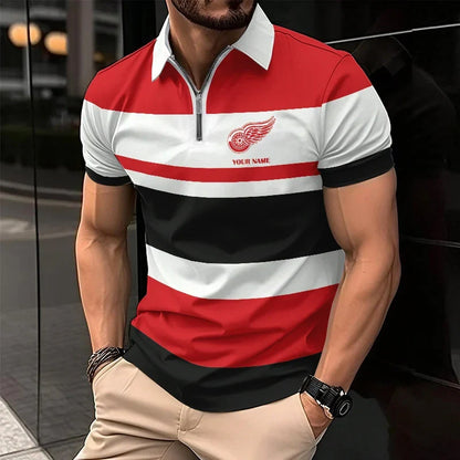 EXCLUSIVE EDITION - NEW CUSTOMIZED NHL22 DRW DETROIT RED WINGS POLO SHIRT, ZIP POLO SHIRT & T-SHIRTS