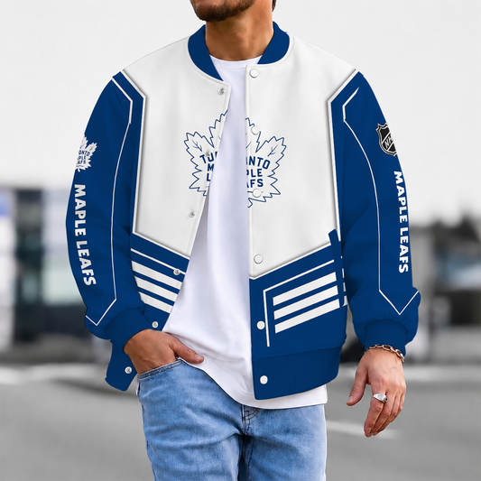 LIMITED EDITION - NEW CUSTOMIZED NHL23 TML TORONTO MAPLE LEAFS SATIN VARSITY JACKET & BASEBALL JACKET