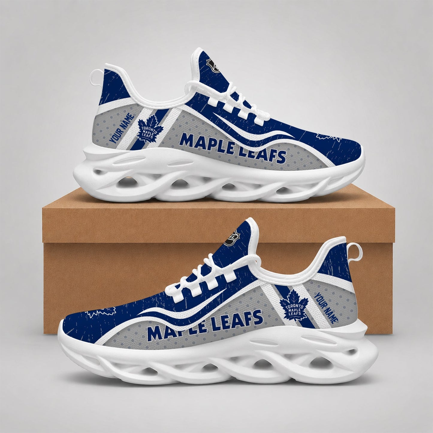 LIMITED EDITION - NEW CUSTOMIZED NHL23 TML TORONTO MAPLE LEAFS CLUNKY SNEAKERS