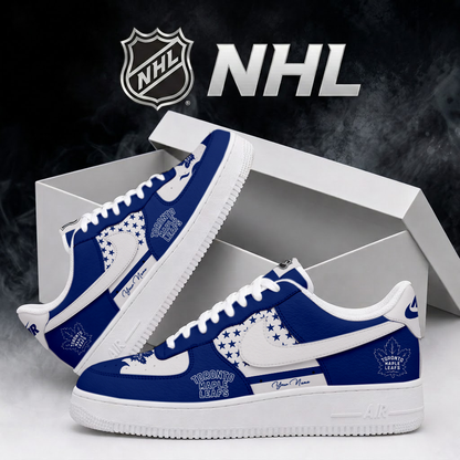 LIMITED EDITION - NEW CUSTOMIZED NHL23 TML TORONTO MAPLE LEAFS AF1 SHOES