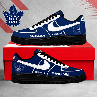 FLASH SALE - NEW CUSTOMIZED NHL23 TML TORONTO MAPLE LEAFS AF1 SHOES