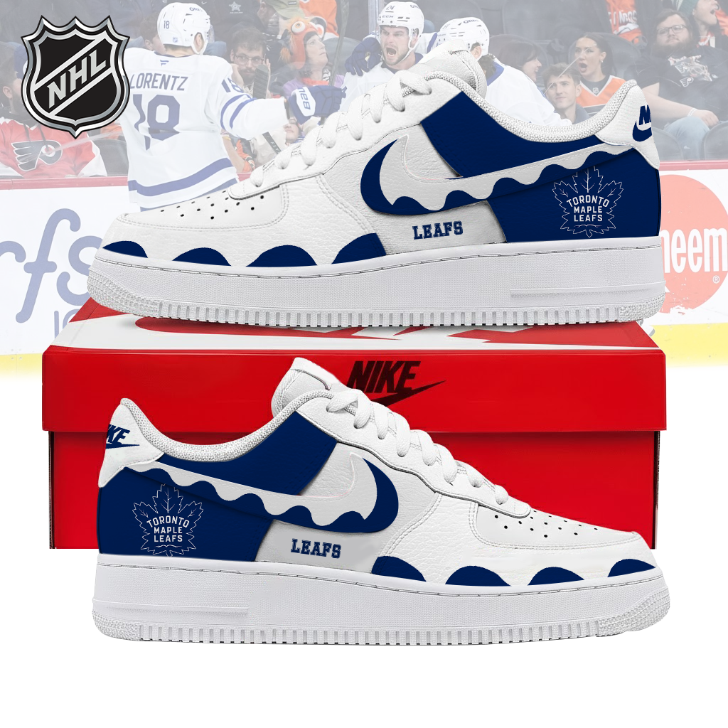 LIMITED EDITION - NEW CUSTOMIZED NHL23 TML TORONTO MAPLE LEAFS AF1 SHOES