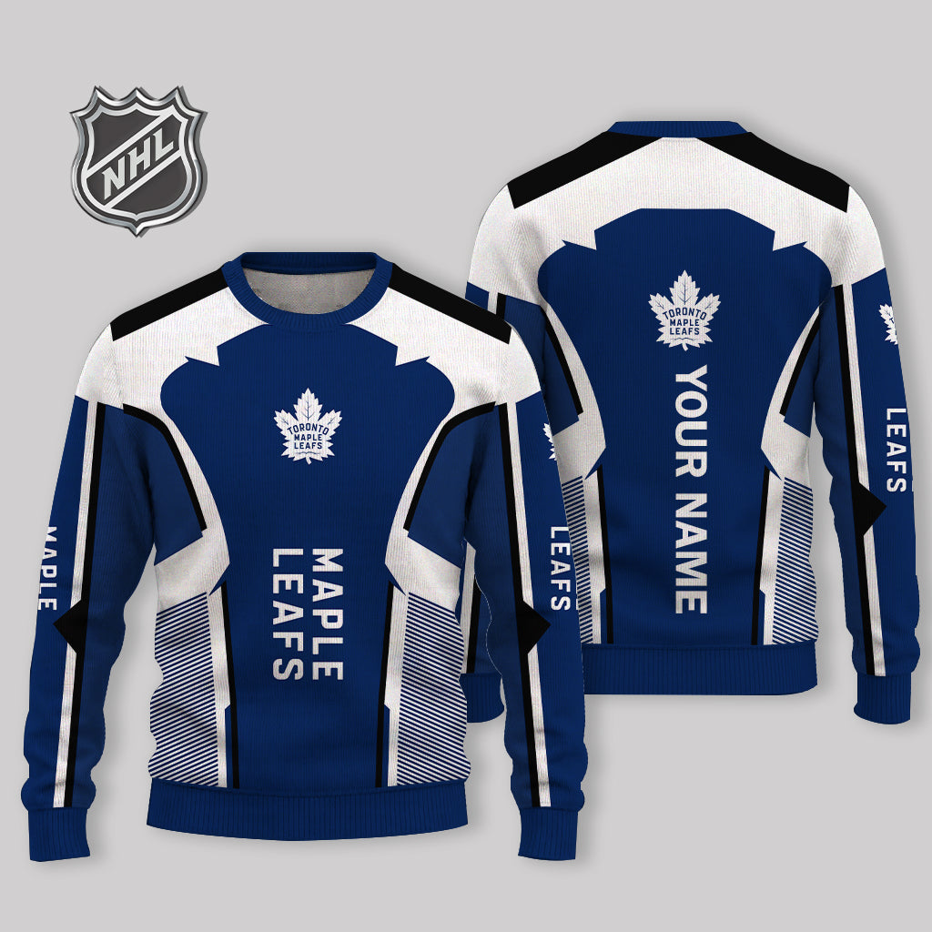FINAL SALE - NEW CUSTOMIZED NHL23 TML TORONTO MAPLE LEAFS UGLY SWEATER
