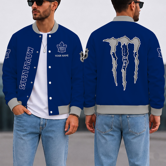 LIMITED EDITION - NEW CUSTOMIZED NHL23 TML TORONTO MAPLE LEAFS SATIN VARSITY JACKET & BASEBALL JACKET
