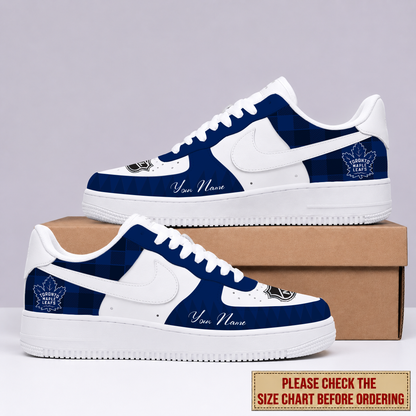 LIMITED EDITION - NEW CUSTOMIZED NHL23 TML TORONTO MAPLE LEAFS AF1 SHOES