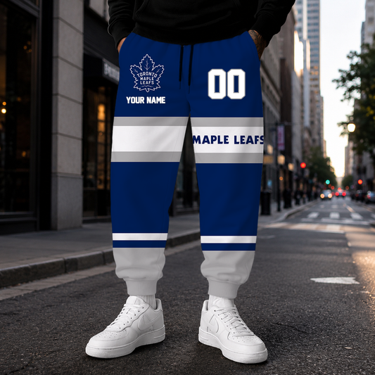 HOT DEAL - NEW CUSTOMIZED NHL23 TML TORONTO MAPLE LEAFS SWEATPANTS