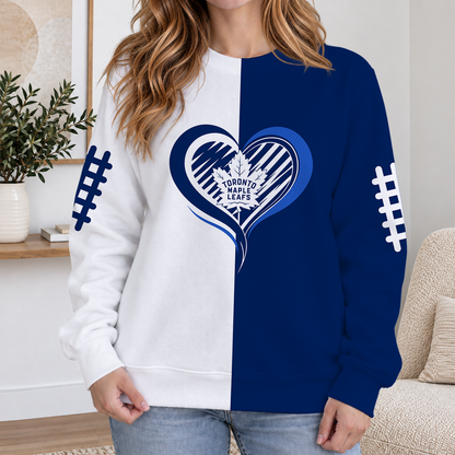 FINAL SALE - NEW CUSTOMIZED NHL23 TML TORONTO MAPLE LEAFS RIBBED HOODIE & SWEATSHIRT