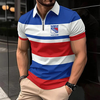 EXCLUSIVE EDITION - NEW CUSTOMIZED NHL24 NYR NEW YORK RANGERS POLO SHIRT, ZIP POLO SHIRT & T-SHIRTS