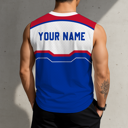 LIMITED EDITION - NEW CUSTOMIZED NHL24 NYR NEW YORK RANGERS MEN'S GYM SHIRT