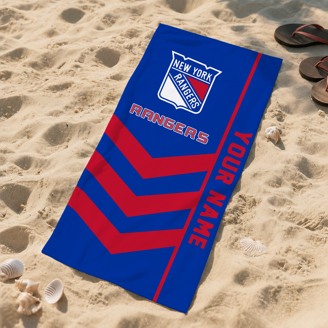 VIRAL EDITION - NEW CUSTOMIZED NHL24 NYR NEW YORK RANGERS BEACH TOWEL