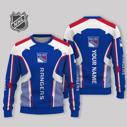 FINAL SALE - NEW CUSTOMIZED NHL24 NYR NEW YORK RANGERS UGLY SWEATER