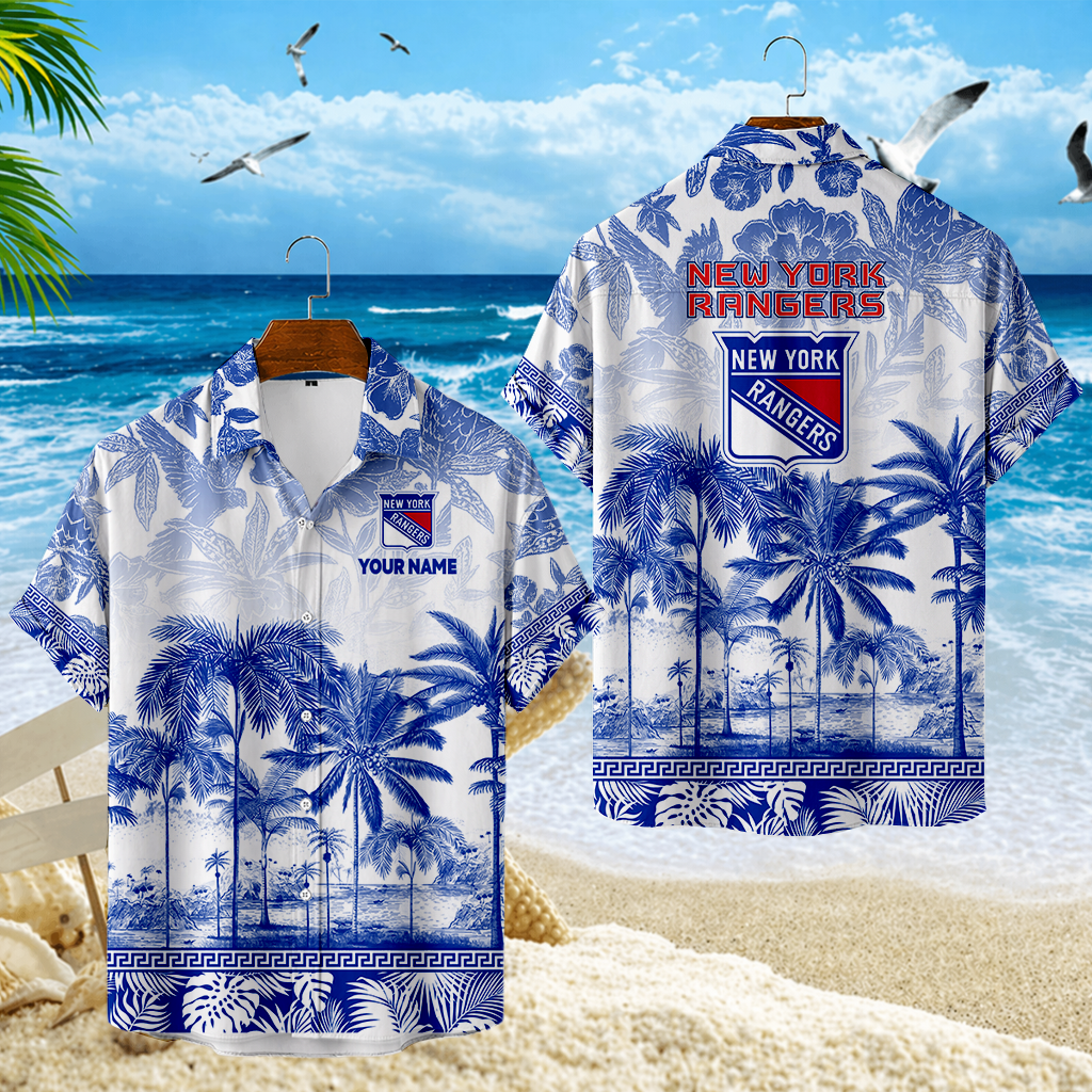 LIMITED EDITION - NEW CUSTOMIZED NHL24 NYR NEW YORK RANGERS UNISEX HAWAIIAN SHIRT