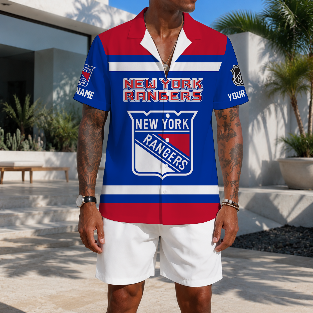VIRAL EDITION - NEW CUSTOMIZED NHL24 NYR NEW YORK RANGERS UNISEX HAWAIIAN SHIRT