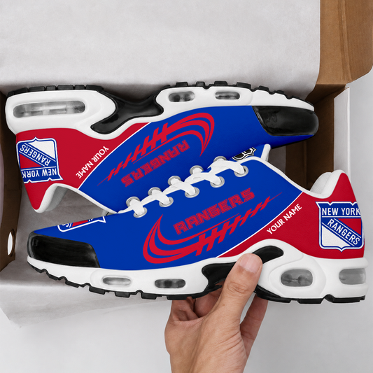 FINAL SALE - NEW CUSTOMIZED NHL24 NYR NEW YORK RANGERS AIR MAX PLUS SNEAKERS