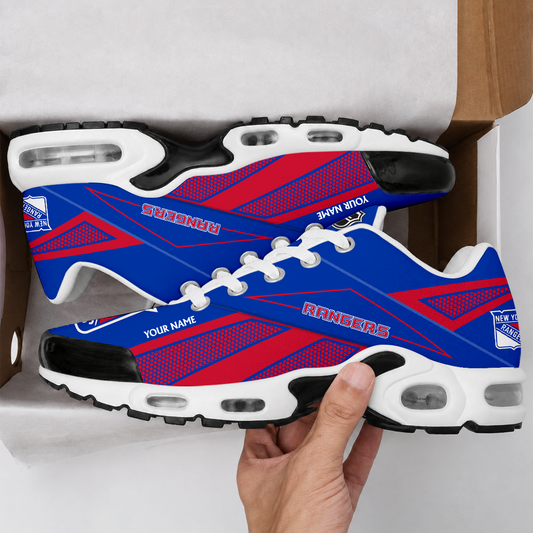 FLASH SALE - NEW CUSTOMIZED NHL24 NYR NEW YORK RANGERS AIR MAX PLUS SNEAKERS