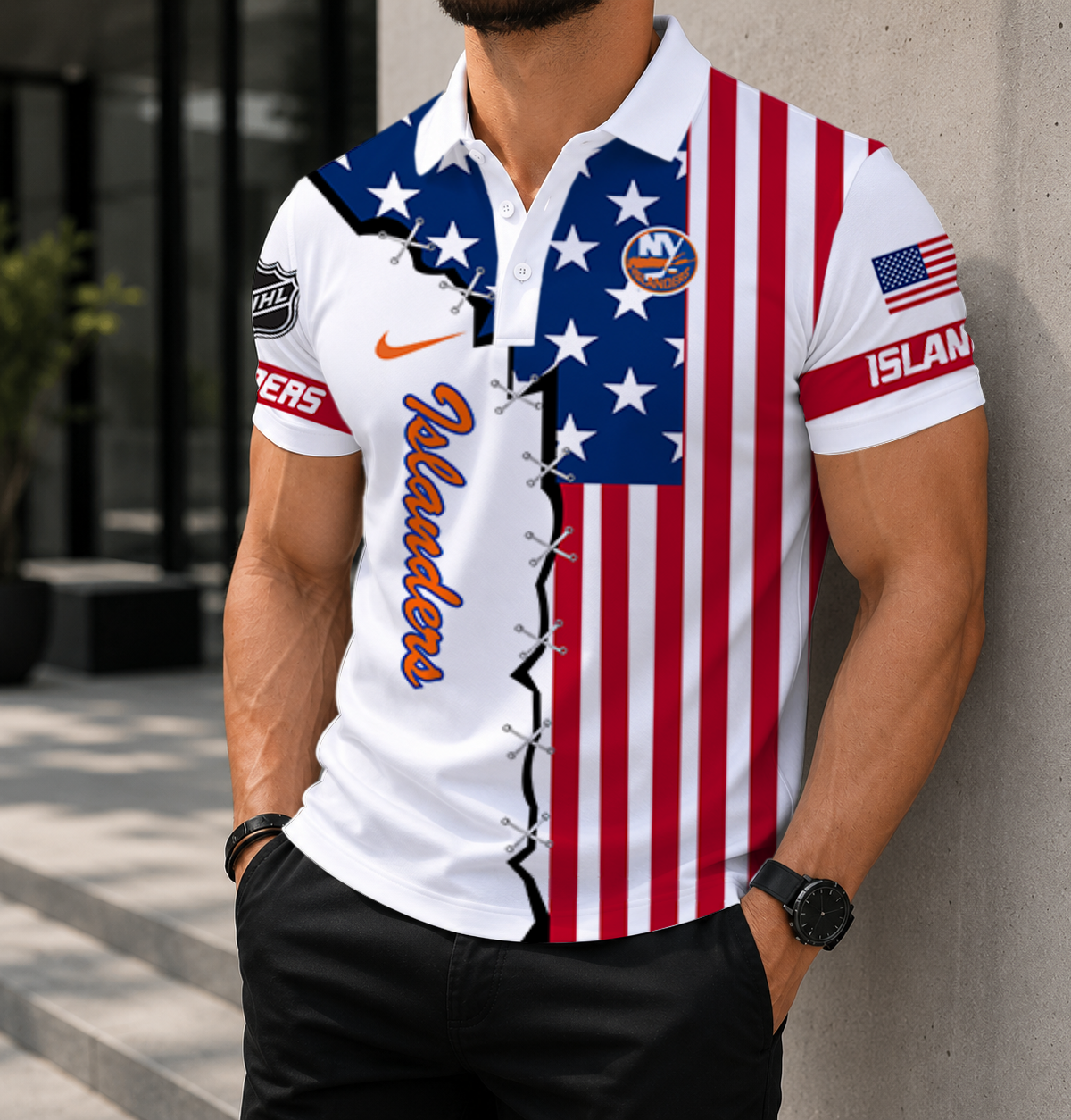 LIMITED EDITION - NEW CUSTOMIZED NHL25 NYI NEW YORK ISLANDERS POLO SHIRT, ZIP POLO SHIRT & T-SHIRTS