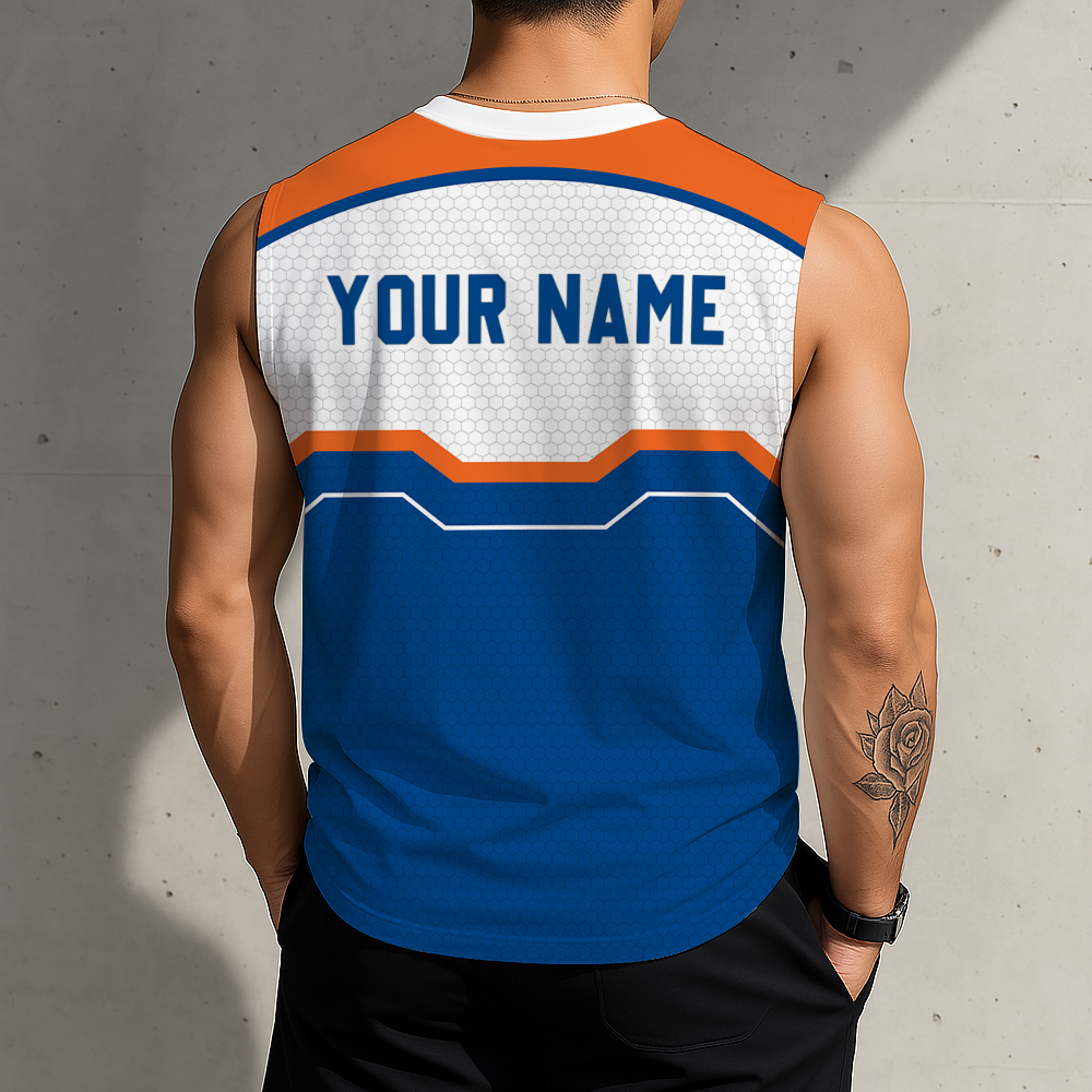 LIMITED EDITION - NEW CUSTOMIZED NHL25 NYI NEW YORK ISLANDERS MEN'S GYM SHIRT