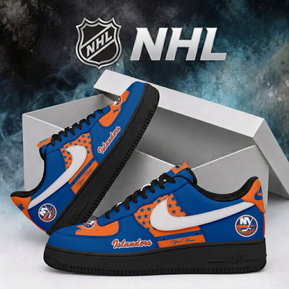 LIMITED EDITION - NEW CUSTOMIZED NHL25 NYI NEW YORK ISLANDERS AF1 SHOES