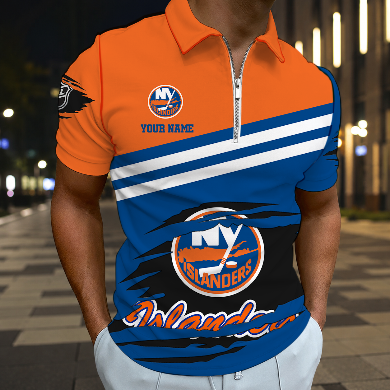ELITE EDITION - NEW CUSTOMIZED NHL25 NYI NEW YORK ISLANDERS T-SHIRT, POLO SHIRT, ZIP POLO SHIRT, SWEATSHIRT, HOODIE & ZIP HOODIE