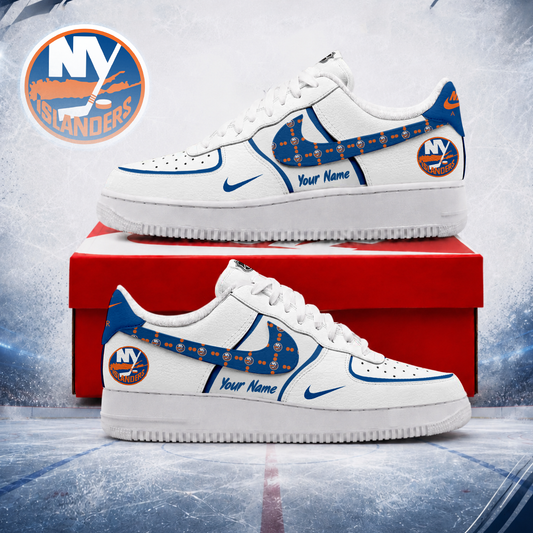 LIMITED EDITION - NEW CUSTOMIZED NHL25 NYI NEW YORK ISLANDERS AF1 SHOES