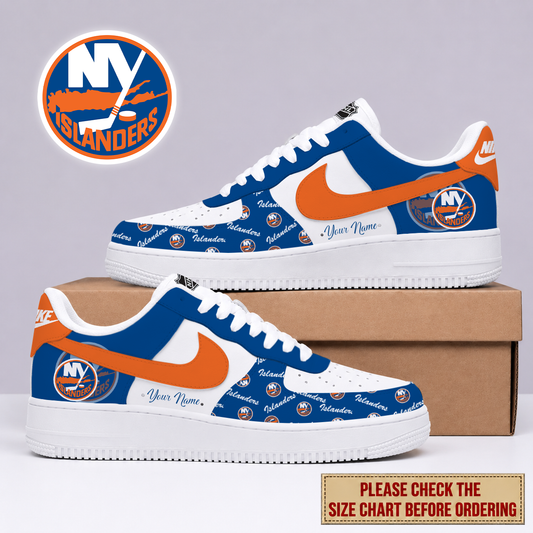 FINAL SALE - NEW CUSTOMIZED NHL25 NYI NEW YORK ISLANDERS AF1 SHOES