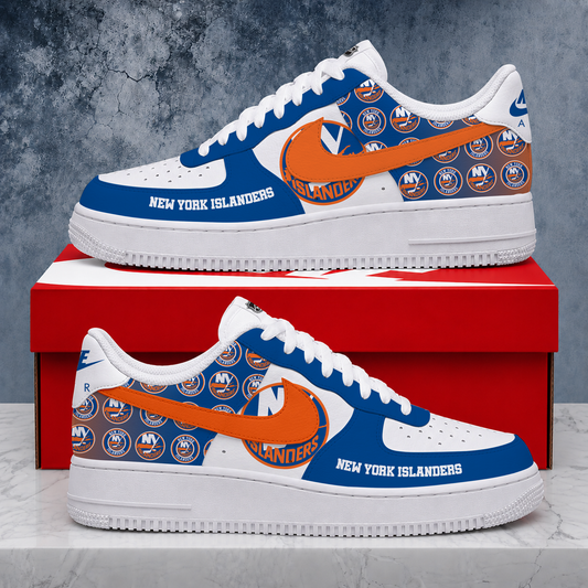FINAL SALE - NEW CUSTOMIZED NHL25 NYI NEW YORK ISLANDERS AF1 SHOES