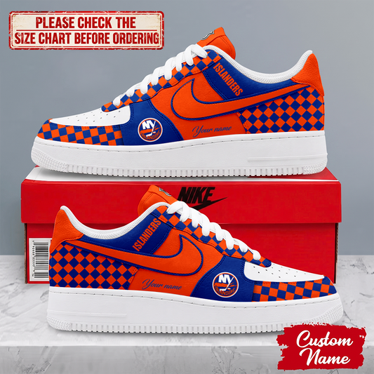 LIMITED EDITION - NEW CUSTOMIZED NHL25 NYI NEW YORK ISLANDERS AF1 SHOES
