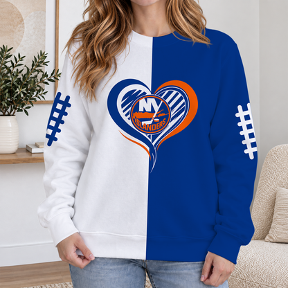FINAL SALE - NEW CUSTOMIZED NHL25 NYI NEW YORK ISLANDERS RIBBED HOODIE & SWEATSHIRT