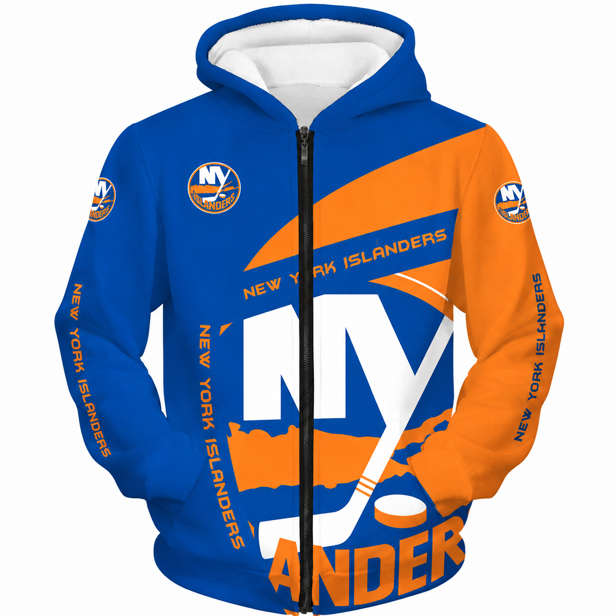 FINAL SALE - NEW CUSTOMIZED NHL25 NYI NEW YORK ISLANDERS T-SHIRT, POLO SHIRT, ZIP POLO SHIRT, SWEATSHIRT, HOODIE & ZIP HOODIE