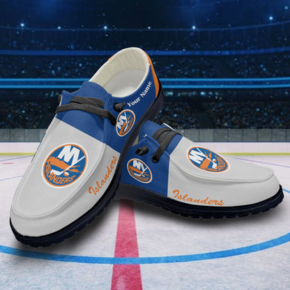 LIMITED EDITION - NEW CUSTOMIZED NHL25 NYI NEW YORK ISLANDERS PREMIUM LOAFER SHOES