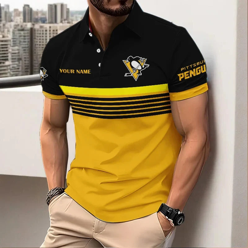 HOT DEAL - NEW CUSTOMIZED NHL26 PBP PITTSBURGH PENGUINS POLO SHIRT, ZIP POLO SHIRT & T-SHIRTS