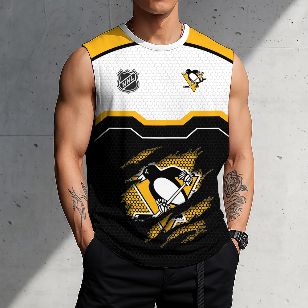 LIMITED EDITION - NEW CUSTOMIZED NHL26 PBP PITTSBURGH PENGUINS MEN'S GYM SHIRT