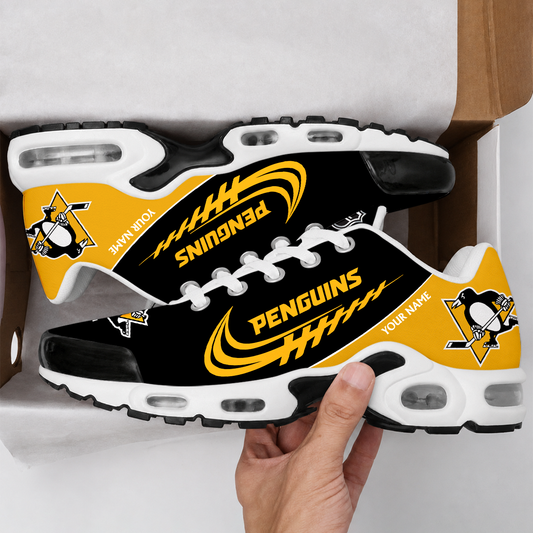 FINAL SALE - NEW CUSTOMIZED NHL26 PBP PITTSBURGH PENGUINS AIR MAX PLUS SNEAKERS