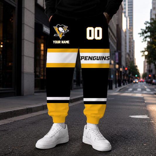 HOT DEAL - NEW CUSTOMIZED NHL26 PBP PITTSBURGH PENGUINS SWEATPANTS