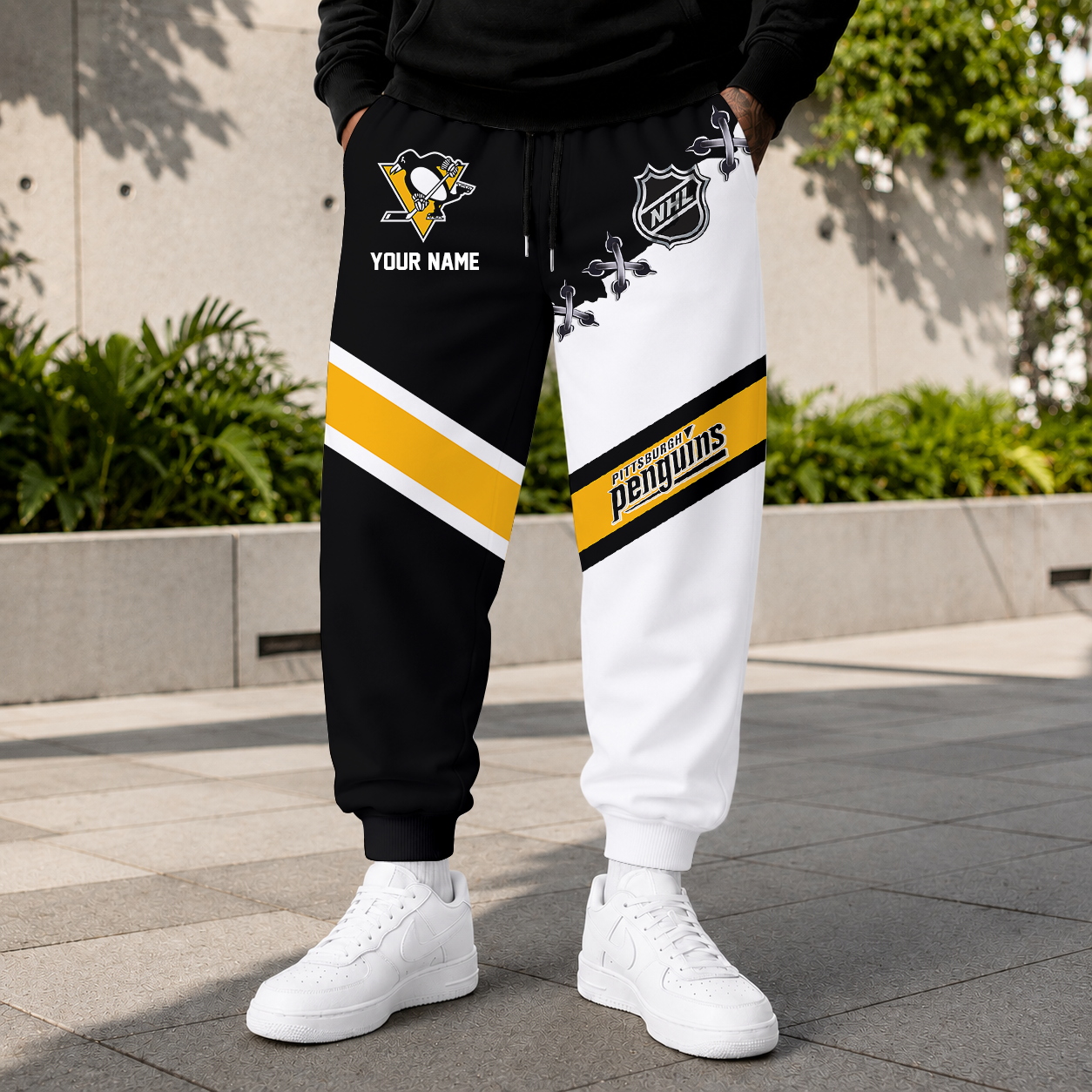 HOT DEAL - NEW CUSTOMIZED NHL26 PBP PITTSBURGH PENGUINS SWEATPANTS