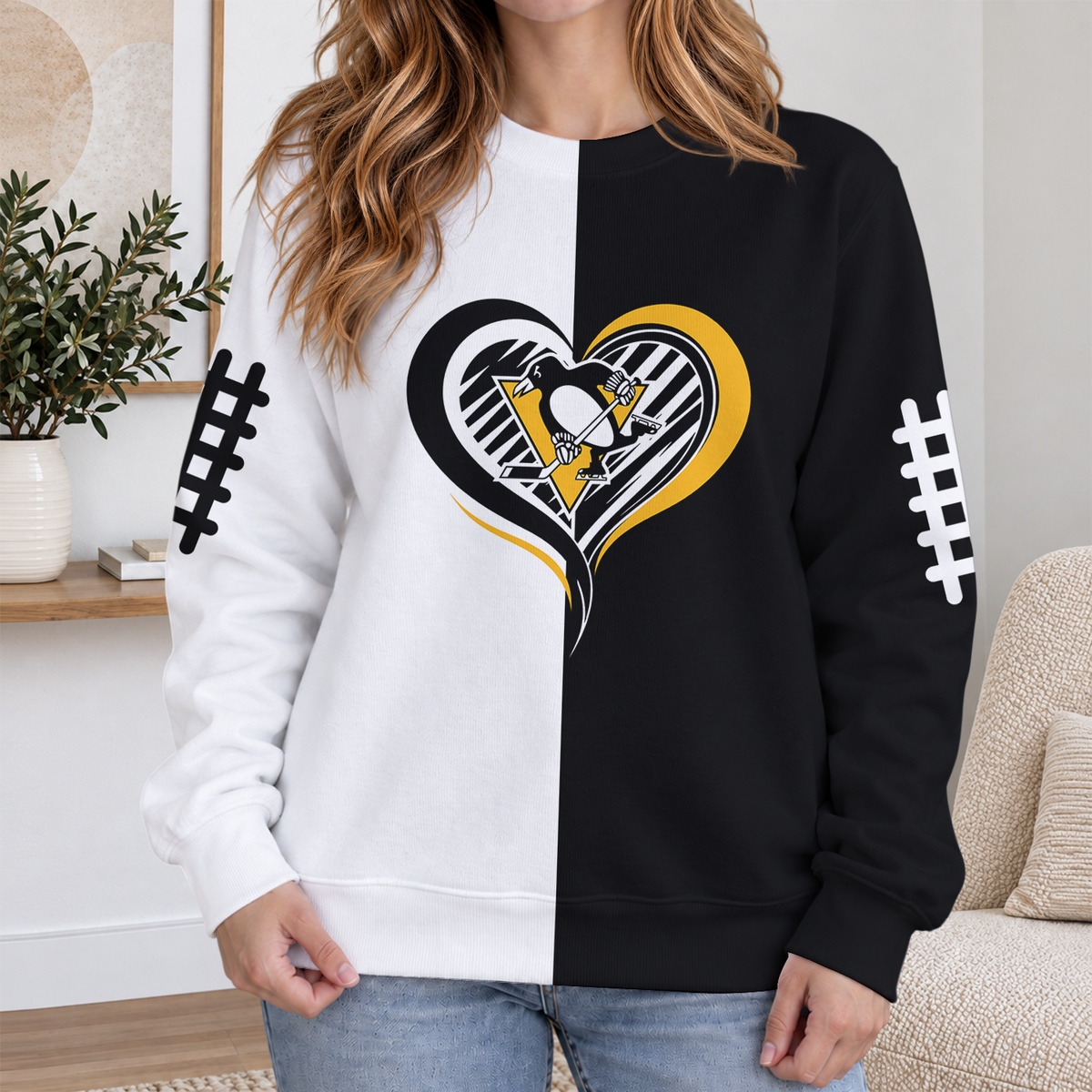 FINAL SALE - NEW CUSTOMIZED NHL26 PBP PITTSBURGH PENGUINS RIBBED HOODIE & SWEATSHIRT