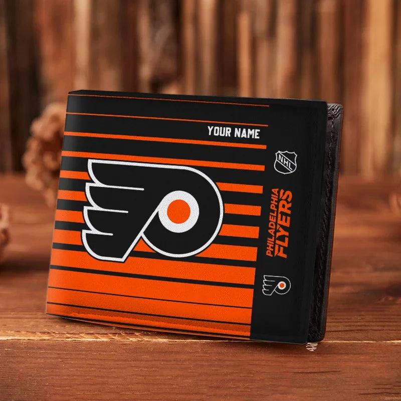 LIMITED EDITION - NEW CUSTOMIZED NHL27 PPF PHILADELPHIA FLYERS LEATHER WALLET