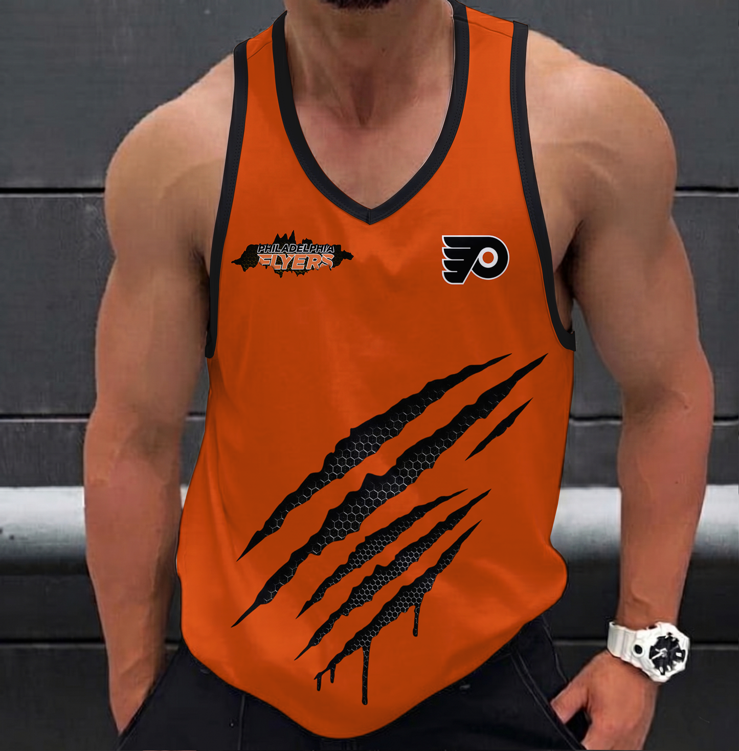 LIMITED EDITION - NEW CUSTOMIZED NHL27 PPF PHILADELPHIA FLYERS UNISEX TANK TOP