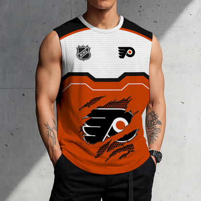 LIMITED EDITION - NEW CUSTOMIZED NHL27 PPF PHILADELPHIA FLYERS MEN'S GYM SHIRT