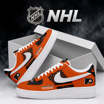LIMITED EDITION - NEW CUSTOMIZED NHL27 PPF PHILADELPHIA FLYERS AF1 SHOES