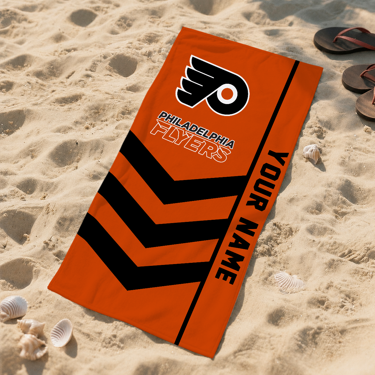 VIRAL EDITION - NEW CUSTOMIZED NHL27 PPF PHILADELPHIA FLYERS BEACH TOWEL