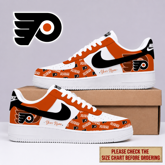 FINAL SALE - NEW CUSTOMIZED NHL27 BFS PHILADELPHIA FLYERS AF1 SHOES