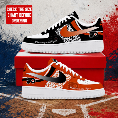 LIMITED EDITION - NEW CUSTOMIZED NHL27 PPF PHILADELPHIA FLYERS AF1 SHOES