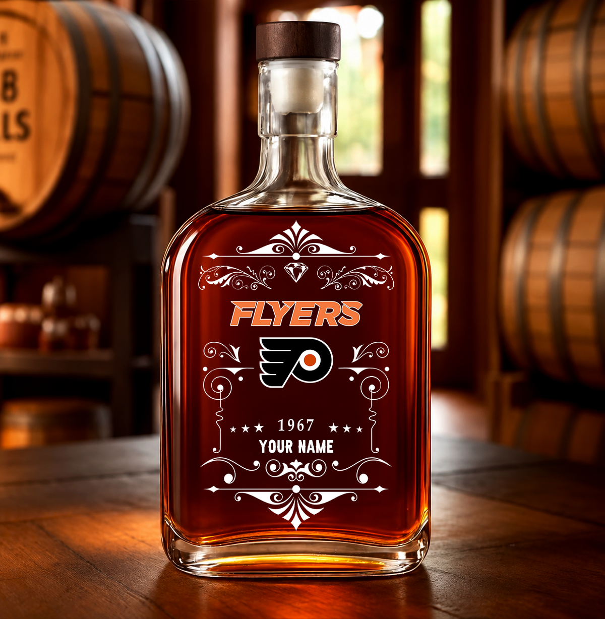 VIRAL EDITION - NEW CUSTOMIZED NHL27 PPF PHILADELPHIA FLYERS LUXURY WHISKEY BOTTLE 450ML