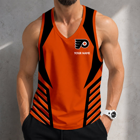 LIMITED EDITION - NEW CUSTOMIZED NHL27 PPF PHILADELPHIA FLYERS MEN'S TANK TOP